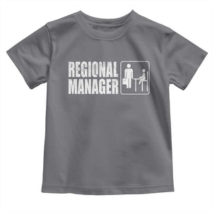 Regional Manager Toddler T Shirt Funny Dad Baby Matching TS11 Charcoal Print Your Wear