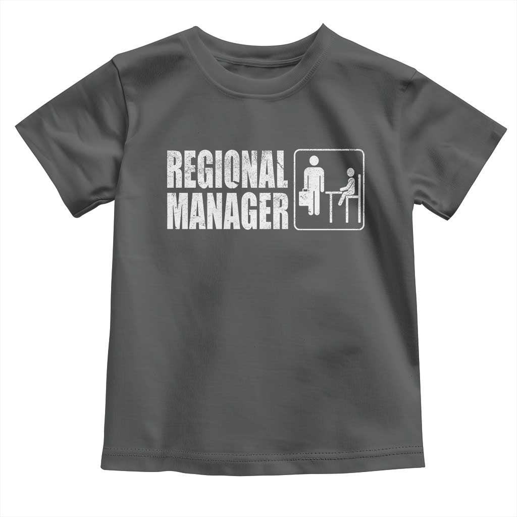 Regional Manager Toddler T Shirt Funny Dad Baby Matching TS11 Dark Heather Print Your Wear