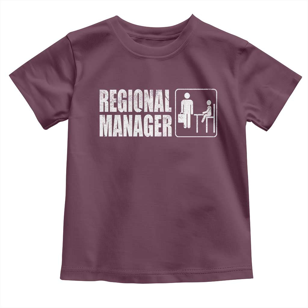 Regional Manager Toddler T Shirt Funny Dad Baby Matching TS11 Maroon Print Your Wear