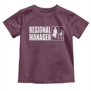Regional Manager Toddler T Shirt Funny Dad Baby Matching TS11 Maroon Print Your Wear