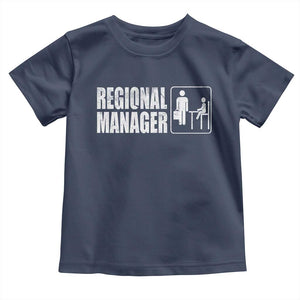 Regional Manager Toddler T Shirt Funny Dad Baby Matching TS11 Navy Print Your Wear