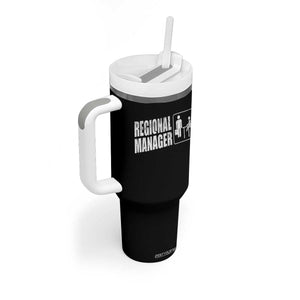 Regional Manager Tumbler With Handle Funny Dad Baby Matching TS11 Print Your Wear
