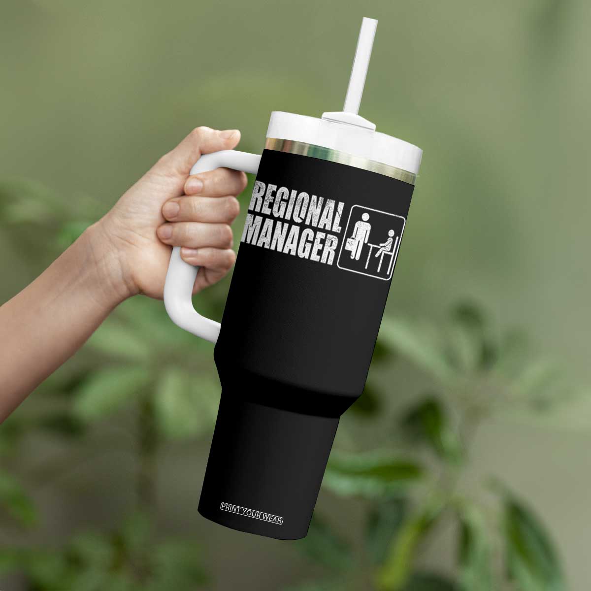 Regional Manager Tumbler With Handle Funny Dad Baby Matching TS11 Print Your Wear