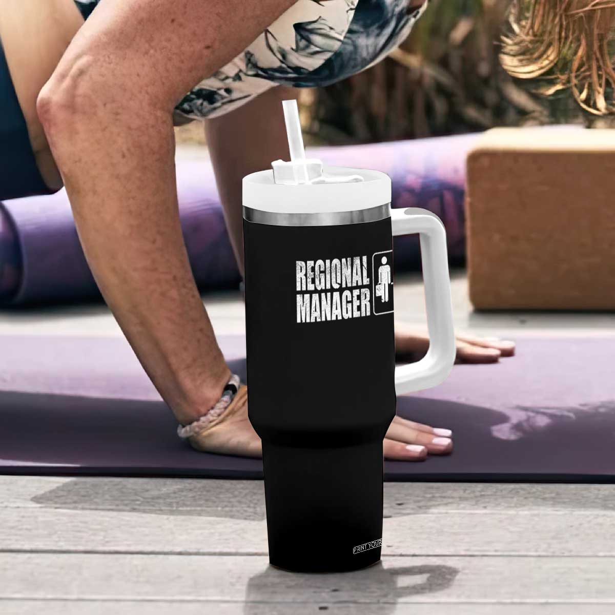 Regional Manager Tumbler With Handle Funny Dad Baby Matching TS11 Print Your Wear