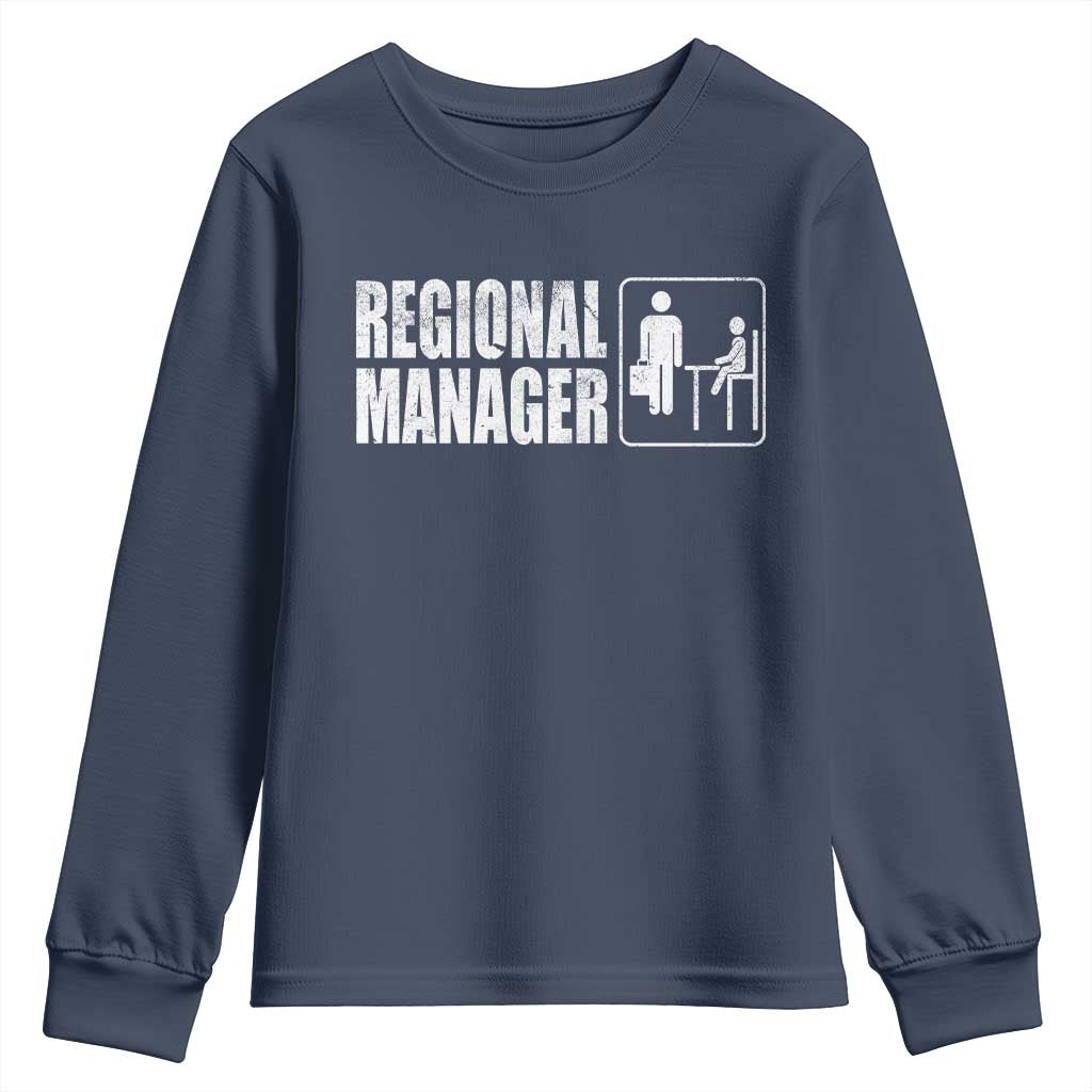 Regional Manager Youth Sweatshirt Funny Dad Baby Matching TS11 Navy Print Your Wear