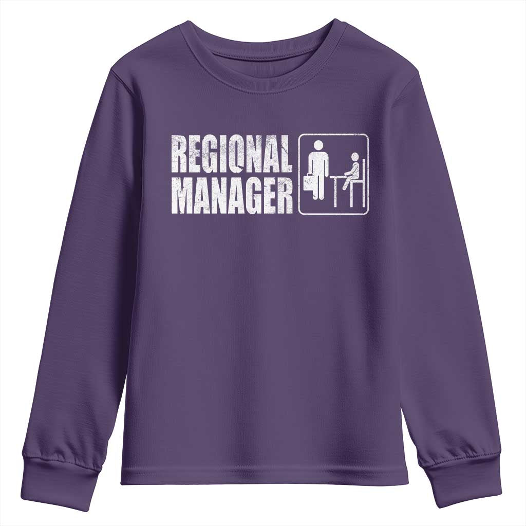 Regional Manager Youth Sweatshirt Funny Dad Baby Matching TS11 Purple Print Your Wear