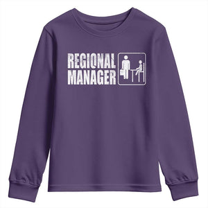 Regional Manager Youth Sweatshirt Funny Dad Baby Matching TS11 Purple Print Your Wear