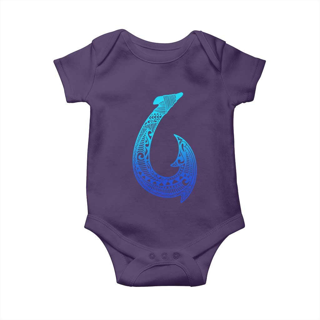Tribal Makau Hawaiian Fish Hook Pacific Islander Hawaiian Baby Onesie TS11 Purple Print Your Wear