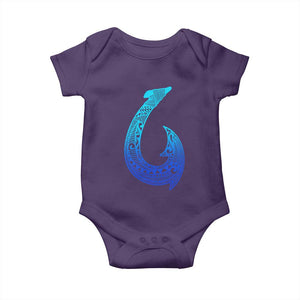 Tribal Makau Hawaiian Fish Hook Pacific Islander Hawaiian Baby Onesie TS11 Purple Print Your Wear