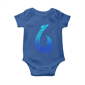 Tribal Makau Hawaiian Fish Hook Pacific Islander Hawaiian Baby Onesie TS11 Royal Blue Print Your Wear