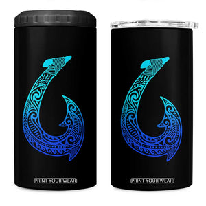 Tribal Makau Hawaiian Fish Hook Pacific Islander Hawaiian 4 in 1 Can Cooler Tumbler TS11 One Size: 16 oz Black Print Your Wear