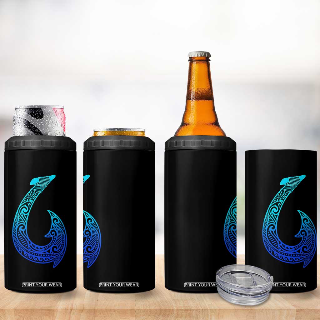 Tribal Makau Hawaiian Fish Hook Pacific Islander Hawaiian 4 in 1 Can Cooler Tumbler TS11 Print Your Wear