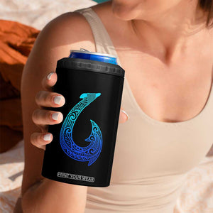 Tribal Makau Hawaiian Fish Hook Pacific Islander Hawaiian 4 in 1 Can Cooler Tumbler TS11 Print Your Wear