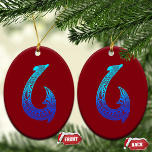 Tribal Makau Hawaiian Fish Hook Pacific Islander Hawaiian Ceramic Ornament TS11 Print Your Wear