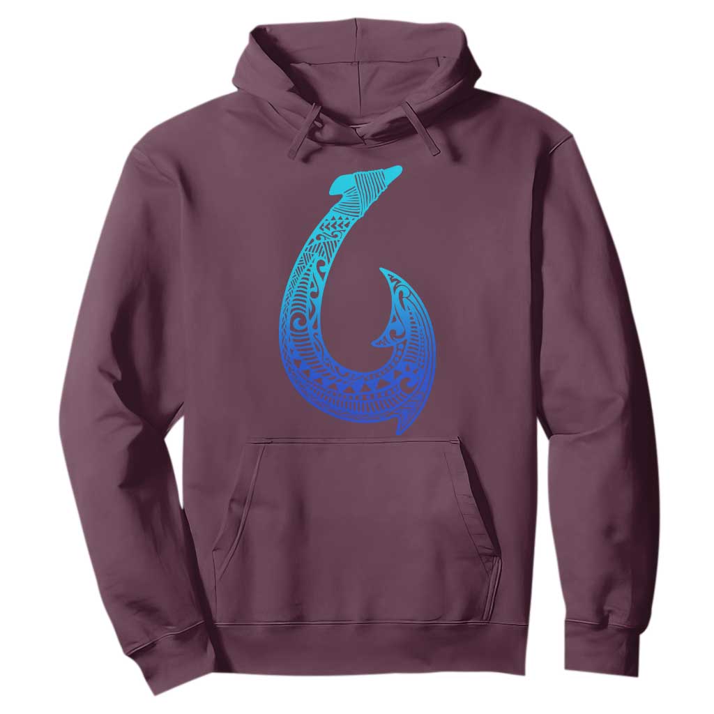 Tribal Makau Hawaiian Fish Hook Pacific Islander Hawaiian Hoodie TS11 Maroon Print Your Wear