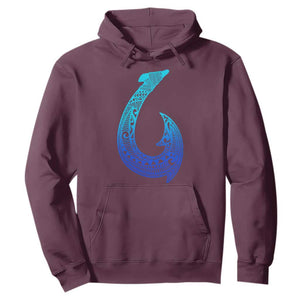 Tribal Makau Hawaiian Fish Hook Pacific Islander Hawaiian Hoodie TS11 Maroon Print Your Wear