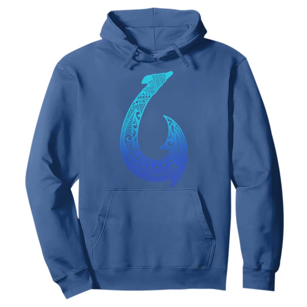 Tribal Makau Hawaiian Fish Hook Pacific Islander Hawaiian Hoodie TS11 Royal Blue Print Your Wear