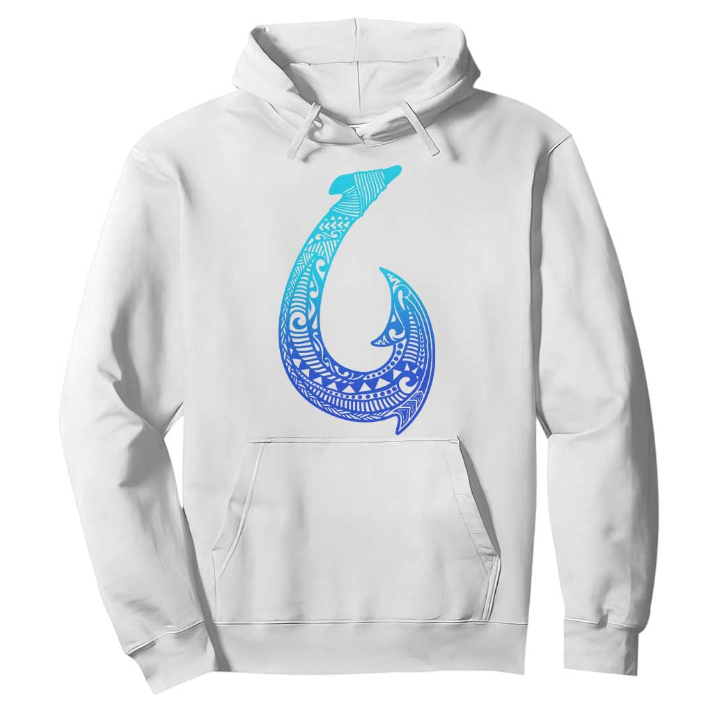 Tribal Makau Hawaiian Fish Hook Pacific Islander Hawaiian Hoodie TS11 White Print Your Wear