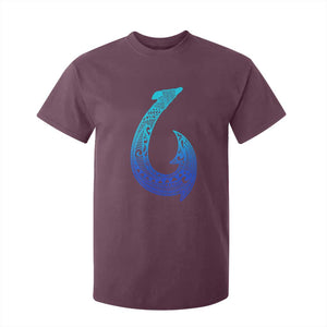 Tribal Makau Hawaiian Fish Hook Pacific Islander Hawaiian T Shirt For Kid TS11 Maroon Print Your Wear