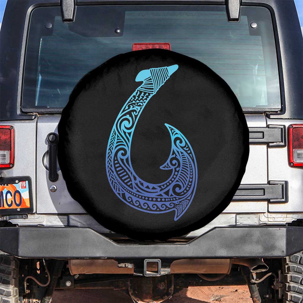 Tribal Makau Hawaiian Fish Hook Pacific Islander Hawaiian Spare Tire Cover TS11 No hole Black Print Your Wear