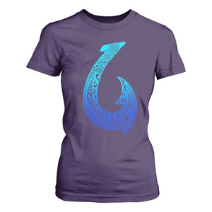 Tribal Makau Hawaiian Fish Hook Pacific Islander Hawaiian T Shirt For Women TS11 Purple Print Your Wear
