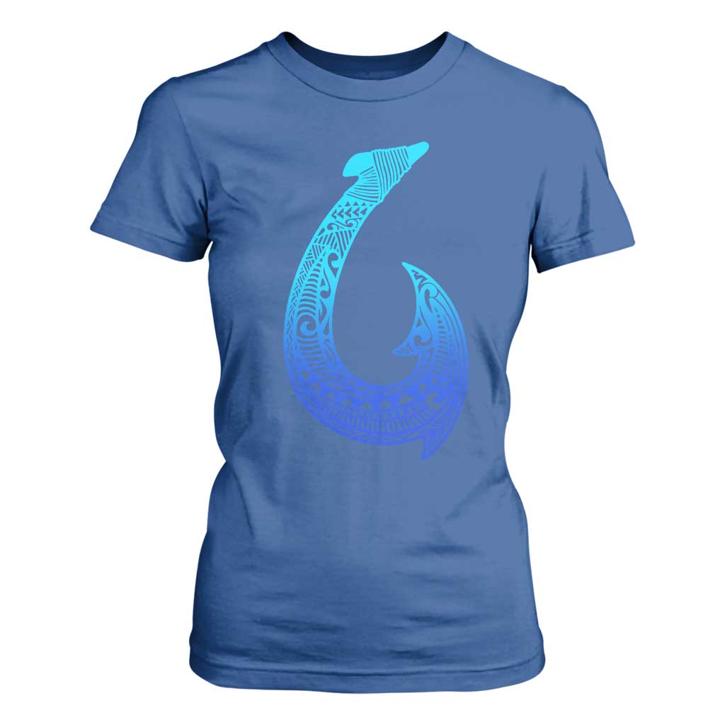 Tribal Makau Hawaiian Fish Hook Pacific Islander Hawaiian T Shirt For Women TS11 Royal Blue Print Your Wear