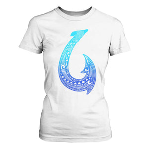 Tribal Makau Hawaiian Fish Hook Pacific Islander Hawaiian T Shirt For Women TS11 White Print Your Wear