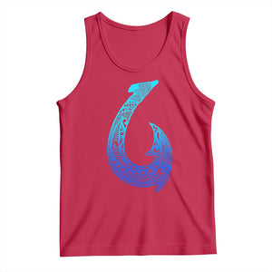 Tribal Makau Hawaiian Fish Hook Pacific Islander Hawaiian Tank Top TS11 Red Print Your Wear