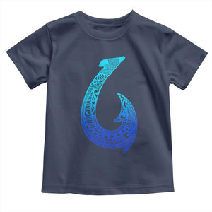 Tribal Makau Hawaiian Fish Hook Pacific Islander Hawaiian Toddler T Shirt TS11 Navy Print Your Wear