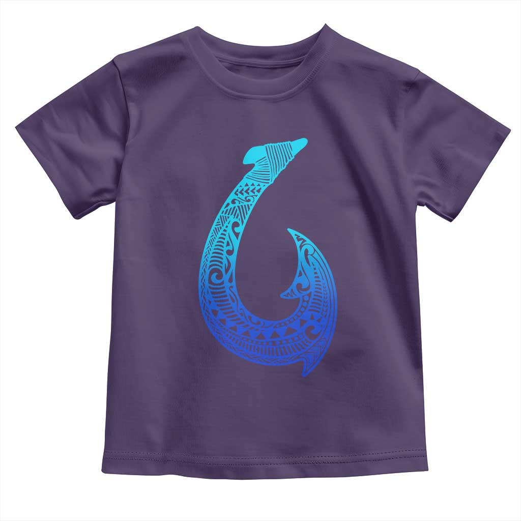 Tribal Makau Hawaiian Fish Hook Pacific Islander Hawaiian Toddler T Shirt TS11 Purple Print Your Wear