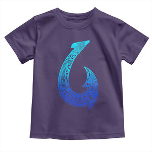 Tribal Makau Hawaiian Fish Hook Pacific Islander Hawaiian Toddler T Shirt TS11 Purple Print Your Wear