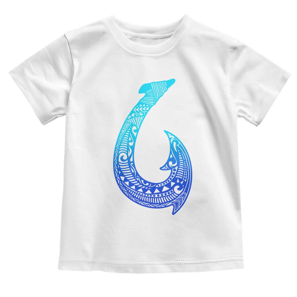 Tribal Makau Hawaiian Fish Hook Pacific Islander Hawaiian Toddler T Shirt TS11 White Print Your Wear