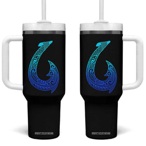Tribal Makau Hawaiian Fish Hook Pacific Islander Hawaiian Tumbler With Handle TS11 One Size: 40 oz Black Print Your Wear