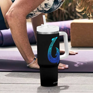 Tribal Makau Hawaiian Fish Hook Pacific Islander Hawaiian Tumbler With Handle TS11 Print Your Wear