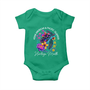 AAPI Asian American and Pacific Islander Heritage Month Baby Onesie Floral Sea Turtle TS11 Irish Green Print Your Wear