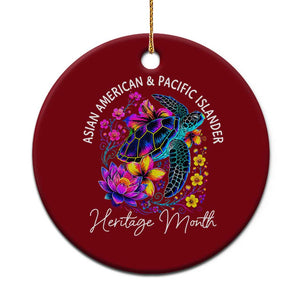 AAPI Asian American and Pacific Islander Heritage Month Ceramic Ornament Floral Sea Turtle TS11 1pc Red Print Your Wear