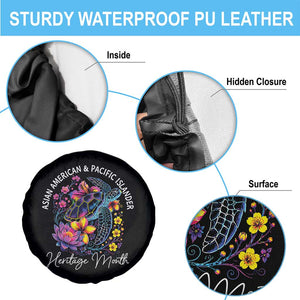 AAPI Asian American and Pacific Islander Heritage Month Spare Tire Cover Floral Sea Turtle TS11 Print Your Wear