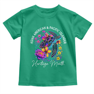 AAPI Asian American and Pacific Islander Heritage Month Toddler T Shirt Floral Sea Turtle TS11 Irish Green Print Your Wear