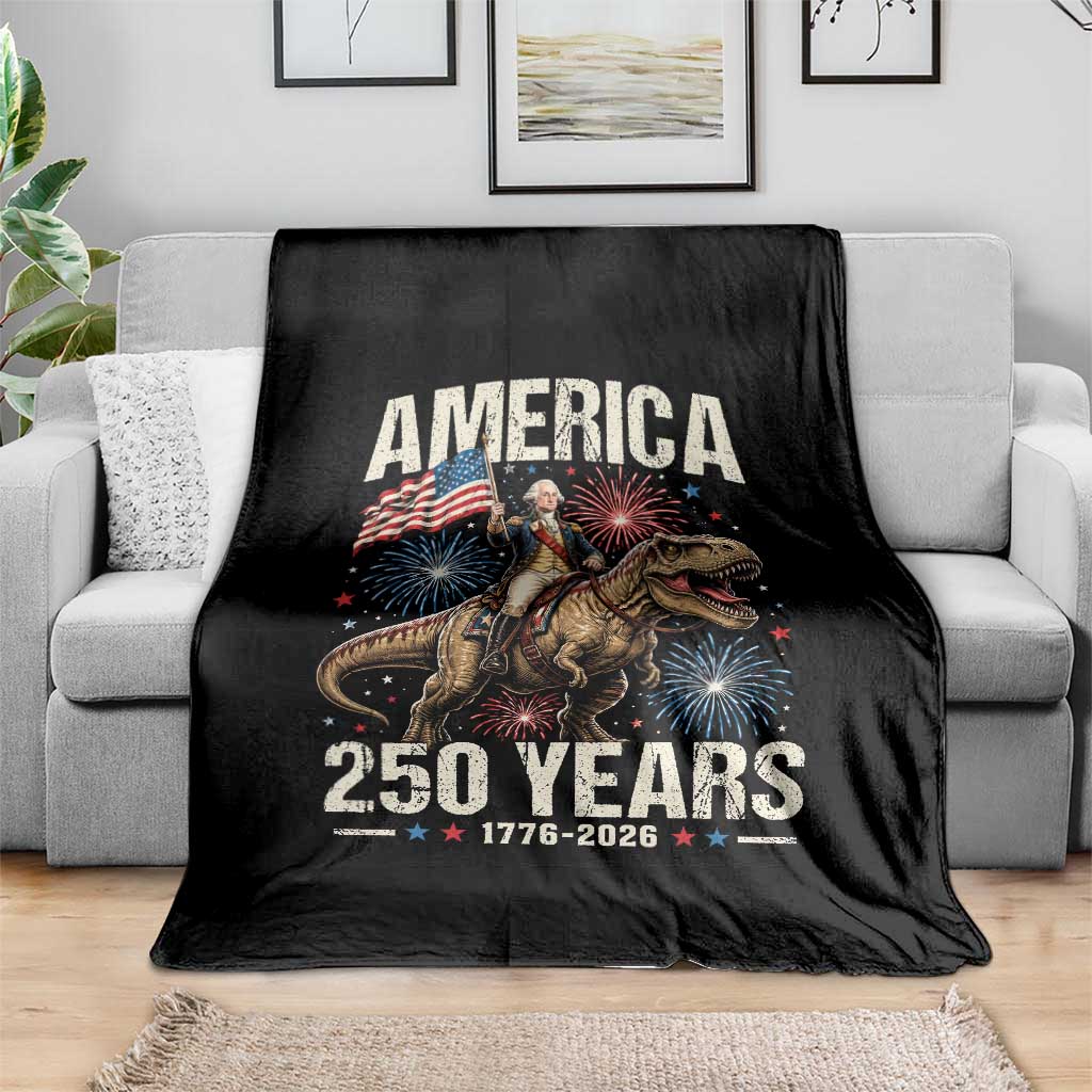 America 250 Years George Washington Riding Tyrannosaurus Rex Throw Blanket TS11 Print Your Wear