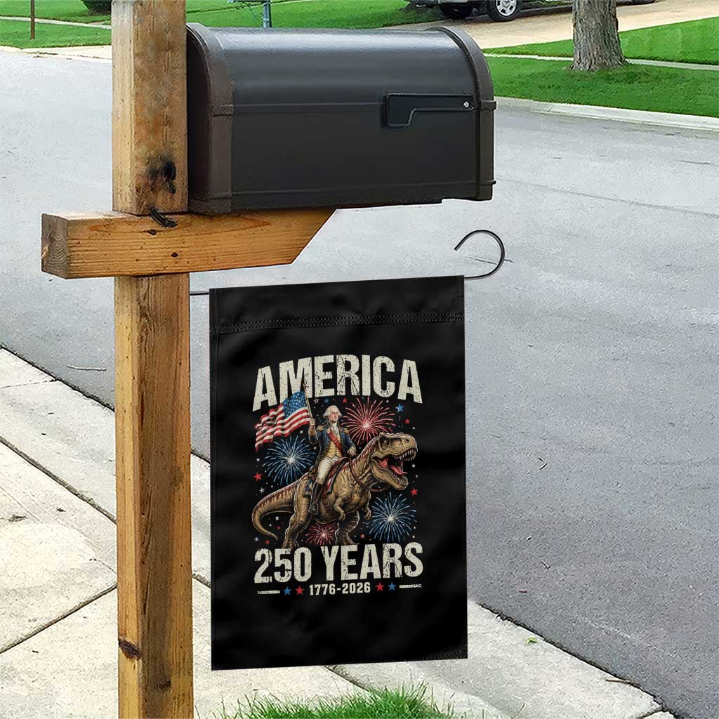 America 250 Years George Washington Riding Tyrannosaurus Rex Garden Flag TS11 Print Your Wear