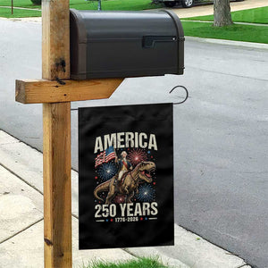 America 250 Years George Washington Riding Tyrannosaurus Rex Garden Flag TS11 Print Your Wear