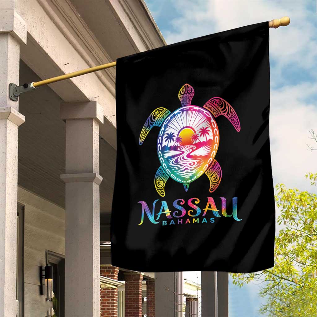 Nassau Bahamas Beach Vacation Garden Flag Tie Dye Sea Turtle TS11 Print Your Wear