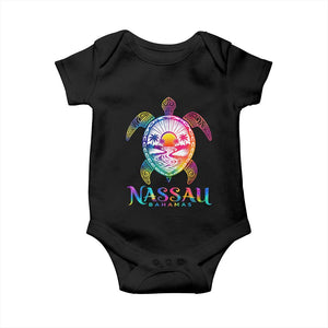 Nassau Bahamas Beach Vacation Baby Onesie Tie Dye Sea Turtle TS11 Black Print Your Wear