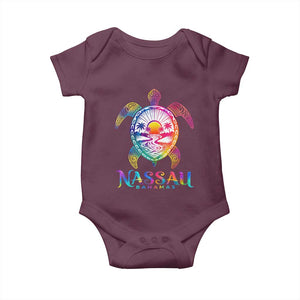 Nassau Bahamas Beach Vacation Baby Onesie Tie Dye Sea Turtle TS11 Maroon Print Your Wear
