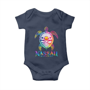 Nassau Bahamas Beach Vacation Baby Onesie Tie Dye Sea Turtle TS11 Navy Print Your Wear