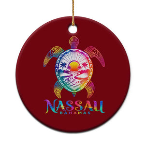 Nassau Bahamas Beach Vacation Ceramic Ornament Tie Dye Sea Turtle TS11 1pc Red Print Your Wear