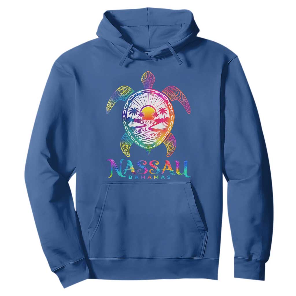 Nassau Bahamas Beach Vacation Hoodie Tie Dye Sea Turtle TS11 Royal Blue Print Your Wear