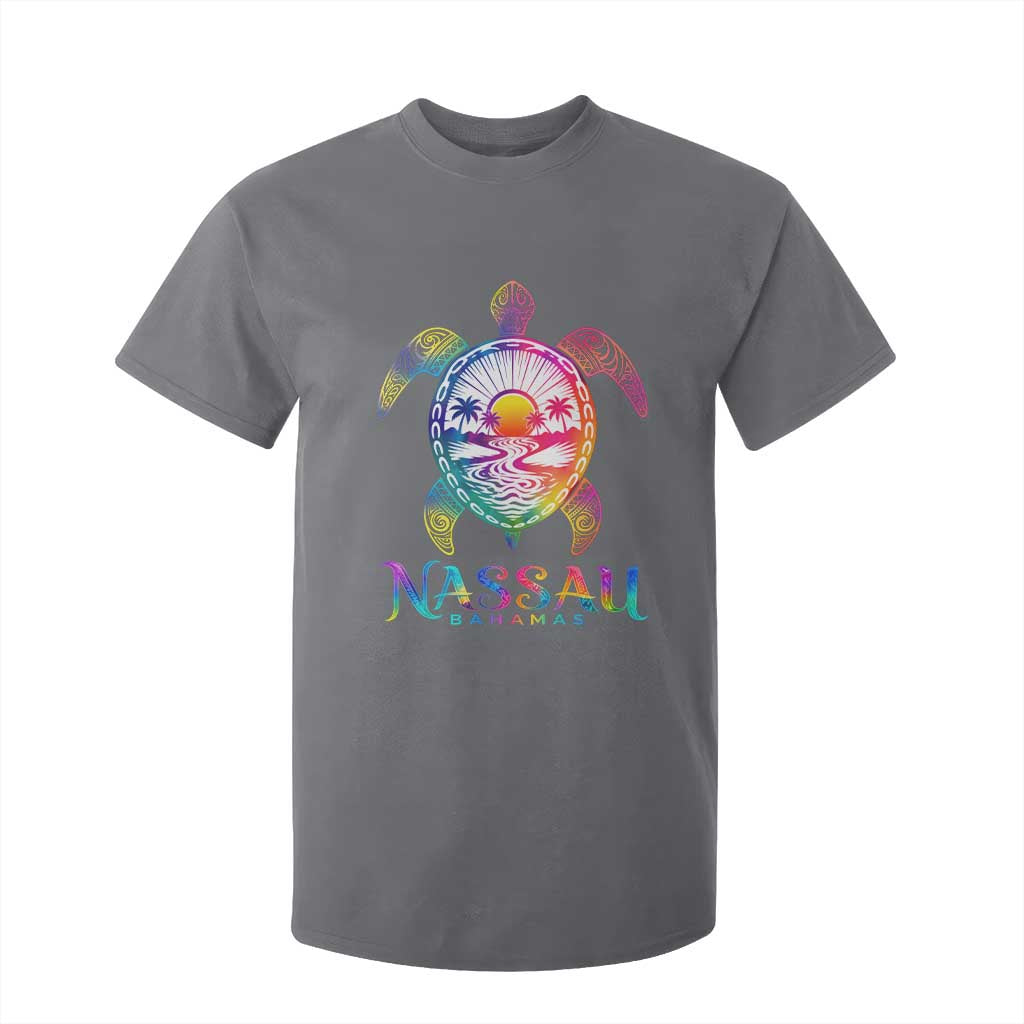 Nassau Bahamas Beach Vacation T Shirt For Kid Tie Dye Sea Turtle TS11 Charcoal Print Your Wear