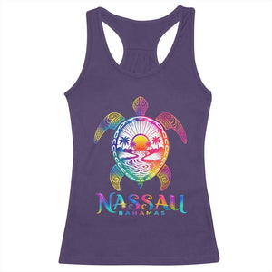 Nassau Bahamas Beach Vacation Racerback Tank Top Tie Dye Sea Turtle TS11 Purple Print Your Wear