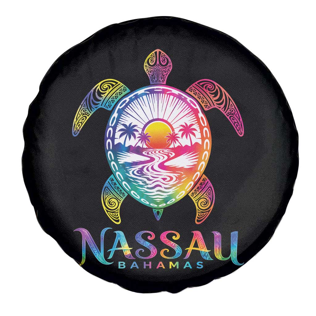 Nassau Bahamas Beach Vacation Spare Tire Cover Tie Dye Sea Turtle TS11 Print Your Wear